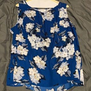 Gorgeous Blue Flowy Silk Top